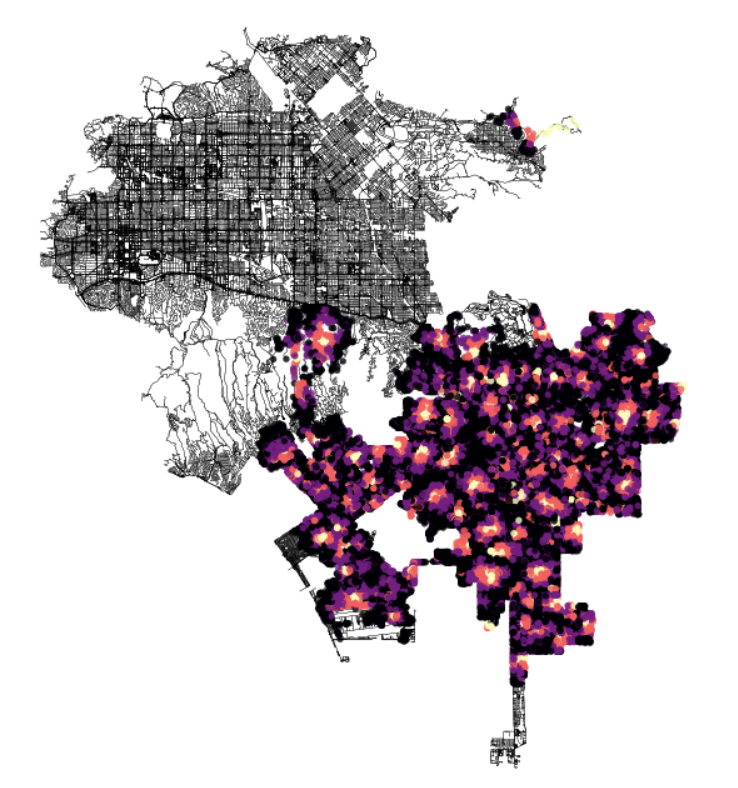 Walking Distance to Grocery Stores in Los Angeles